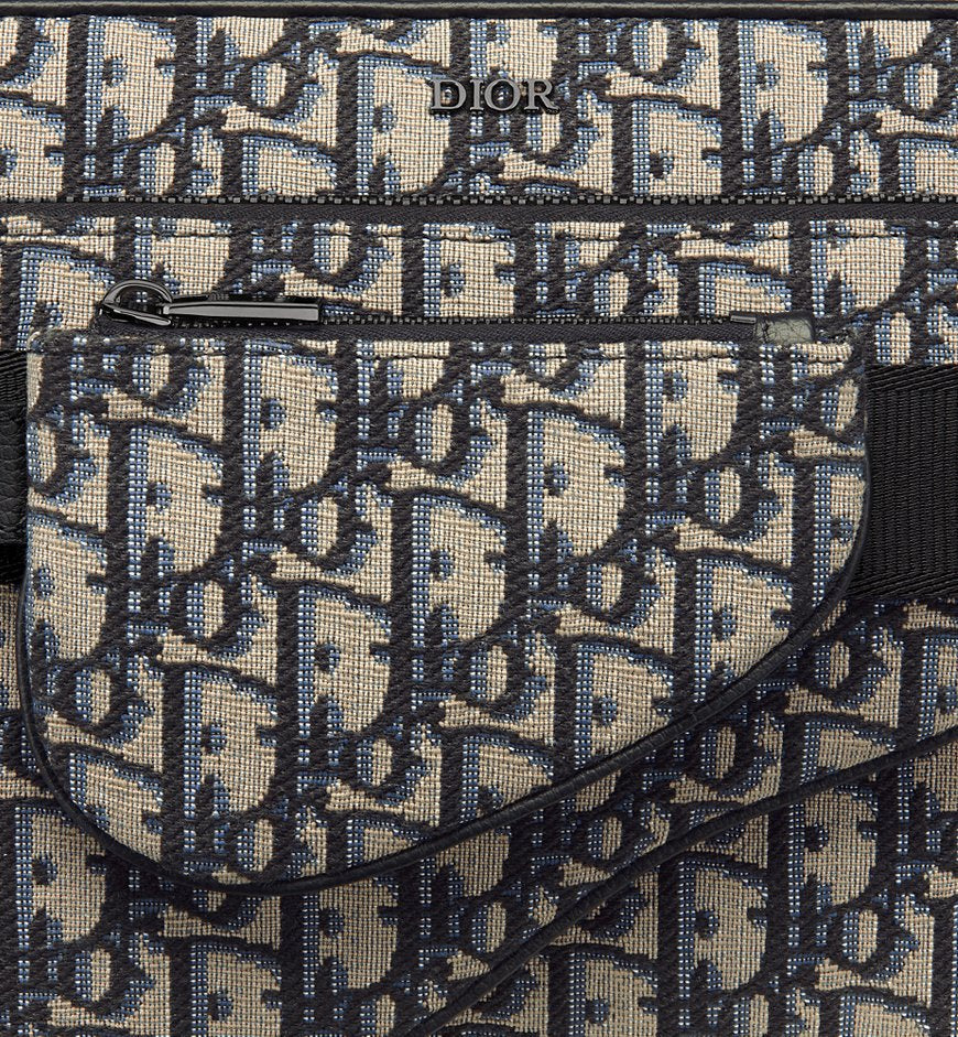 Triple Pouch Saddle Noir et Beige