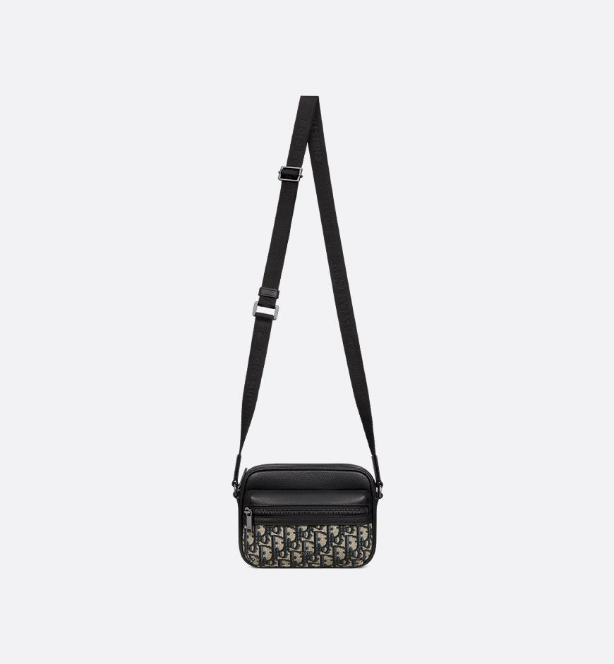 Mini sac Messenger zippé Rider 2.0 Noir et Beige