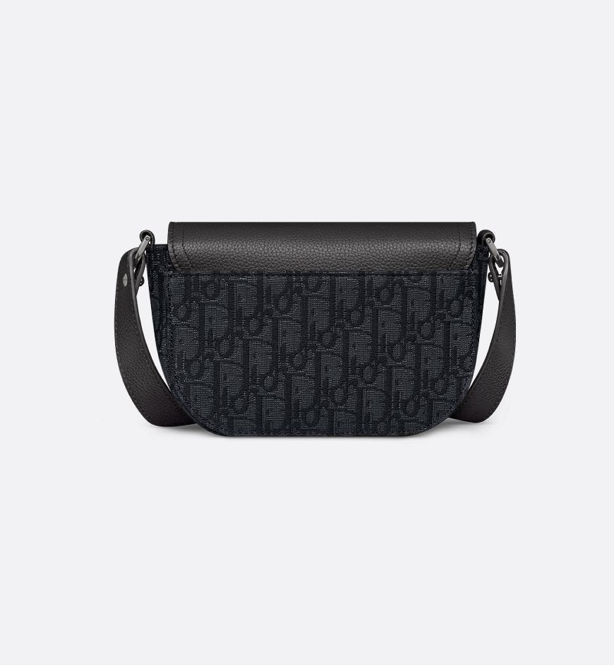 Mini sac Messenger à rabat Saddle Noir