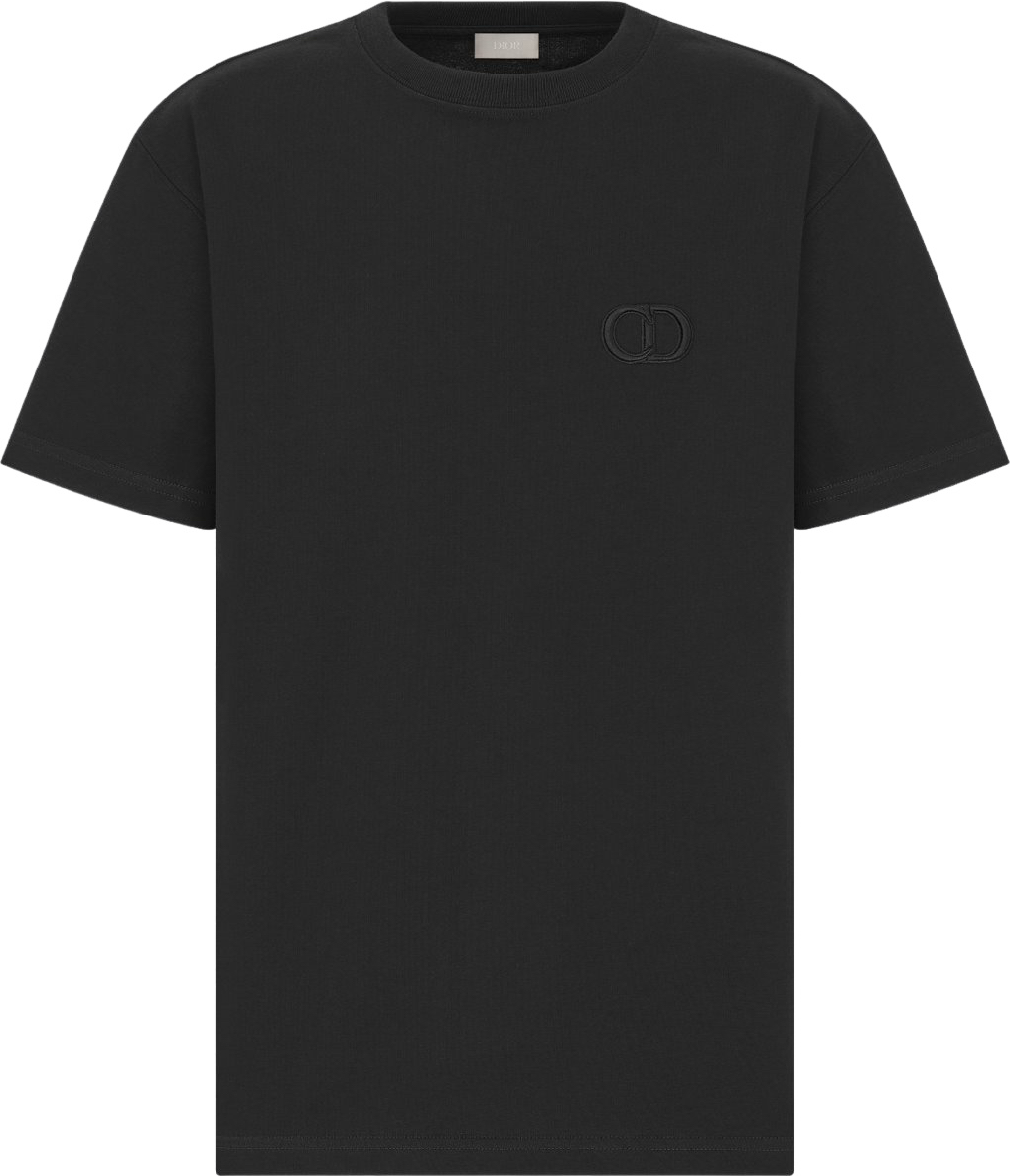 T-shirt CD Icon, coupe relax Jersey de coton noir
