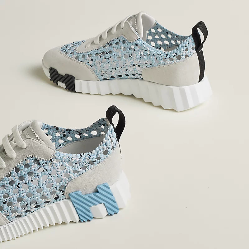 Sneakers Hermès bleu clair / blanc