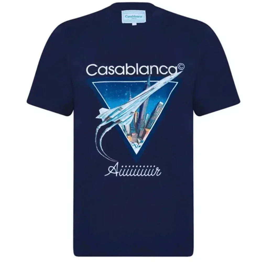 CASABLANCA Navy 'Aiiiiir' T-Shirt