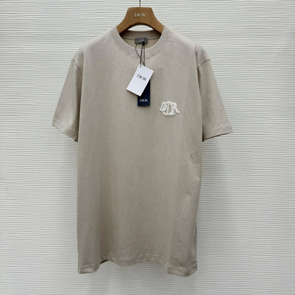 T-shirt Cd Charm, coupe relax Jersey de coton beige