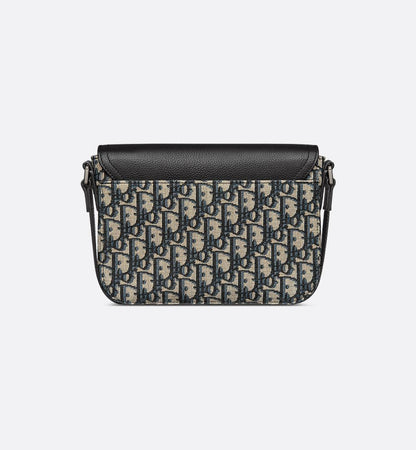 Sac Messenger à rabat Saddle Small Noir et Beige