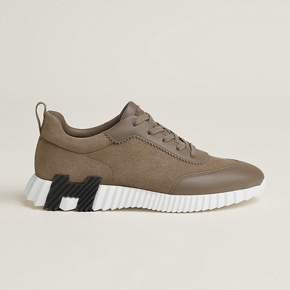 Sneakers hermes boucing beige signe noir