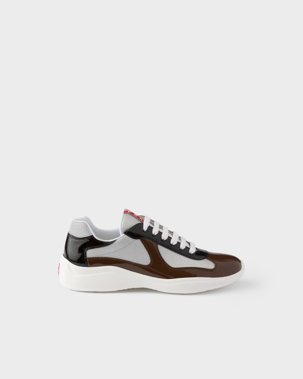Sneakers prada cups bicolore noir marron