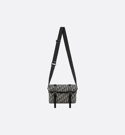 Sac Messenger à rabat Dior Hit The Road Noir et Beige