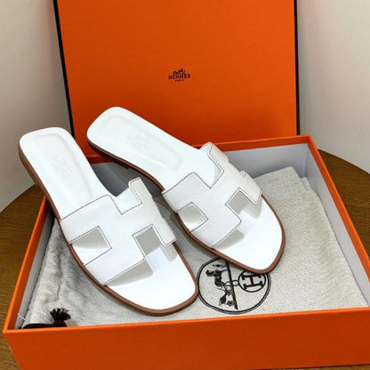 Hermes - Claquettes Blanc