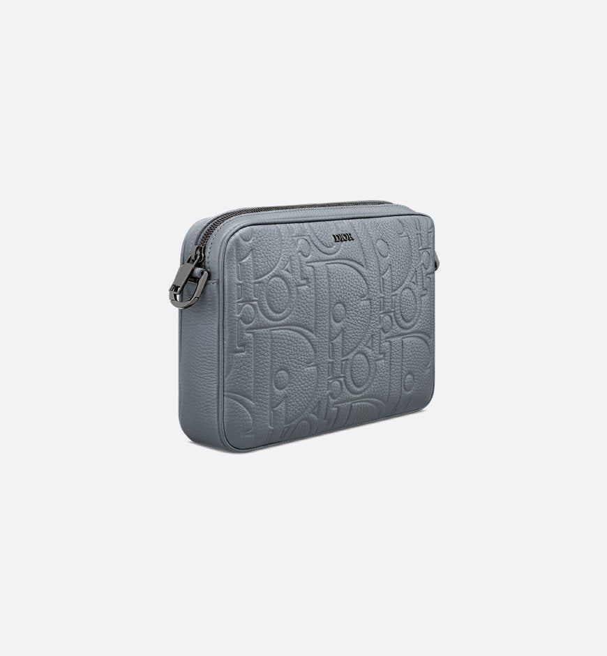 Triple Pouch Saddle Cuir Gris