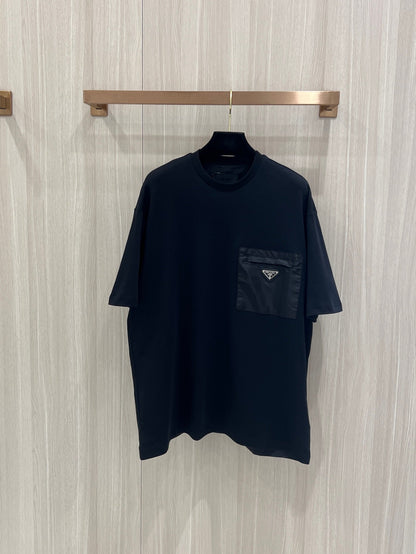 T shirt Prd Black Cotton  and re nylon