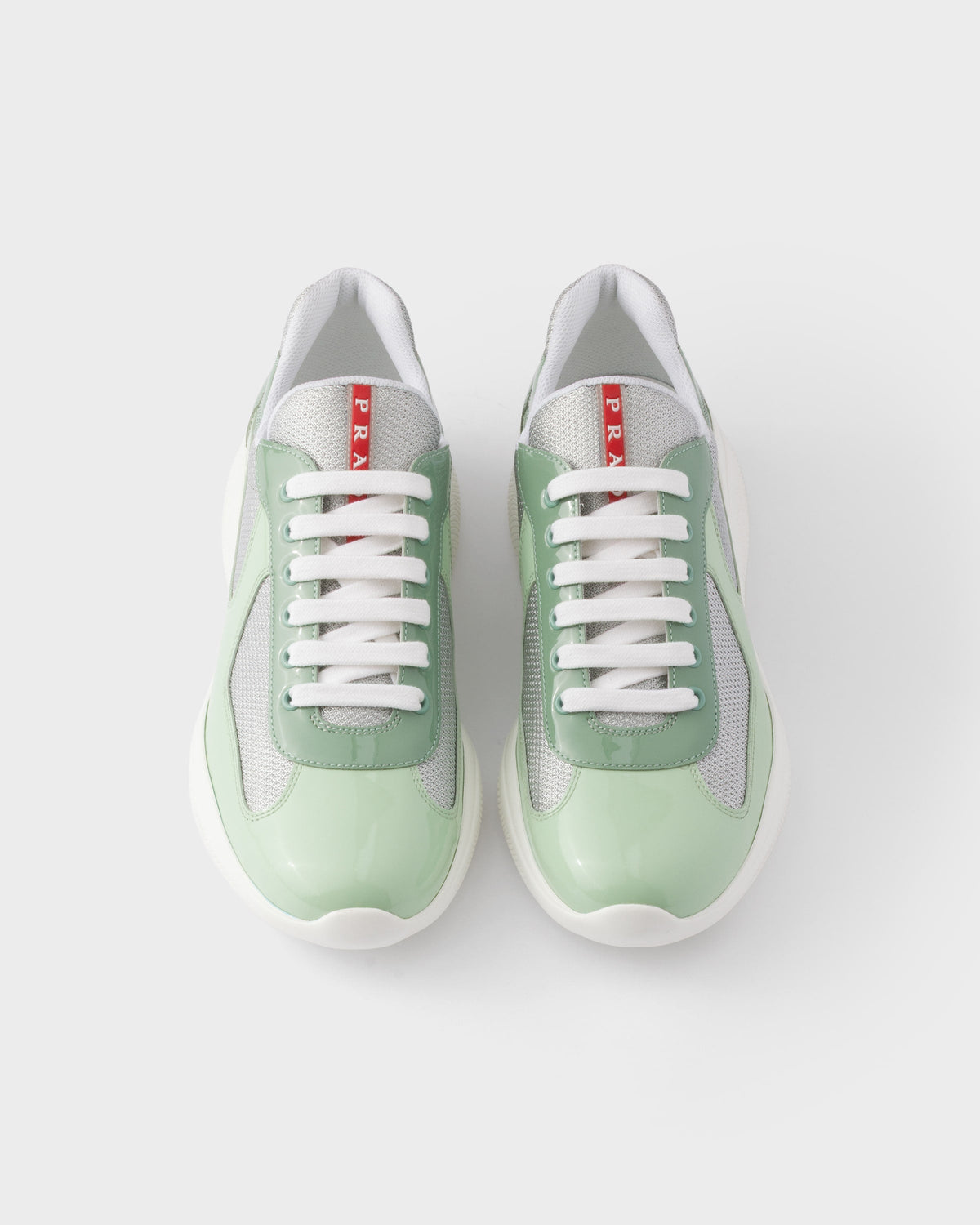 Sneakers prada cups bicolore vert
