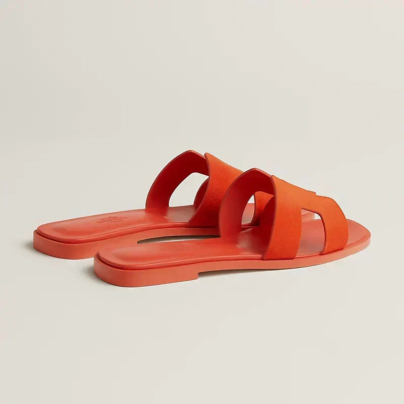 Hermes - Claquettes Orange Corail