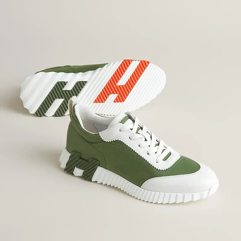 Sneakers Hermès matcha / blanc